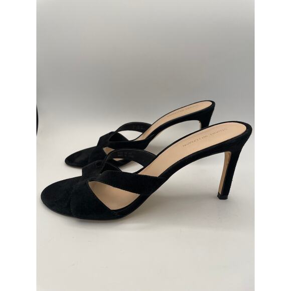 Stuart Weitzman Mariposa Suede Stiletto Sandals – Size 9.5 - Picture 7 of 13
